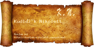 Kudlák Nikolett névjegykártya